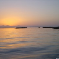Sonnenuntergang auf der Rückfahrt nach Hurghada, September 2002