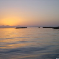 Sonnenuntergang auf der Rückfahrt nach Hurghada, September 2002