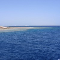 Blick vom Tauchplatz an Land, Mai 2007
