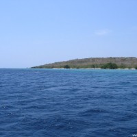 Blick vom Tauchplatz auf die Menjangan Insel, September 2007