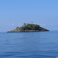 Die Banjole Insel vom Boot aus, September 2005